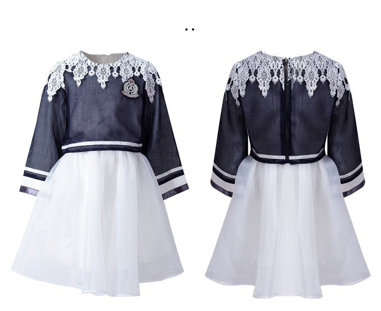 Girls Fashion Loose Fit Top & Dress Set Two-Piece Outfit - Spring