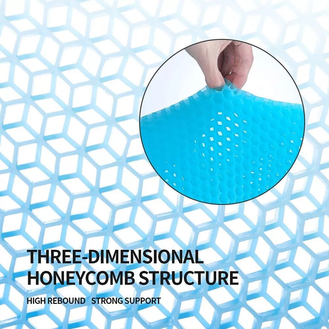 Cooling Honeycomb Breathable Gel Seat Cushion Double Thick Egg Sitting Pad Mat UK