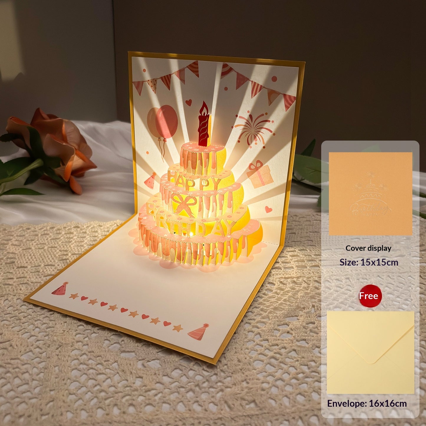 Music And Light Birthday Greeting Card Gift