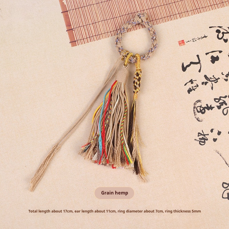 Red Tassel Fringe Hand-made Cotton Threads Crafts Accessories Bodhi Bracelet Gourd Pendant