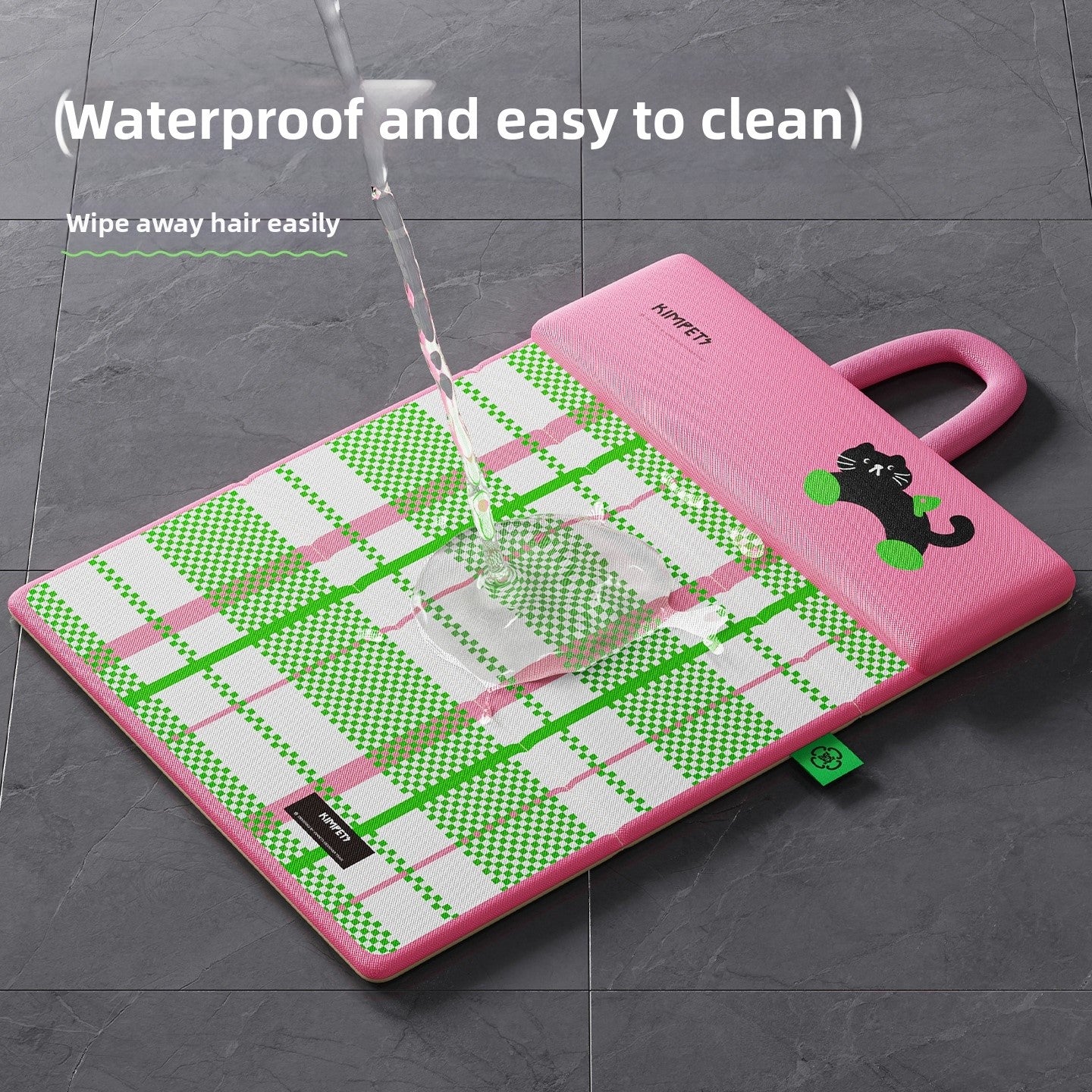 Summer Cooling Pet Mat Bed With Pillow Folding Portable Double-Sided For Cats Small Dogs