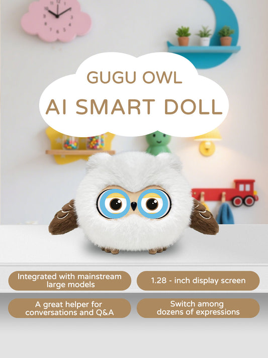 AI Intelligent Dialogue, Fast Response, Plush Owl Toys Accompany Children In Early Childhood Education, Interactive Plush Toys Accompany Children
