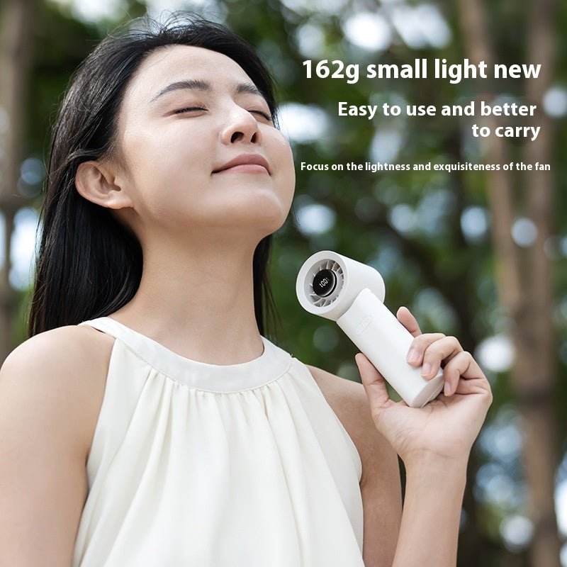 Usb Charging Intelligent Digital Display Long Endurance Mini Folding Halter Fan