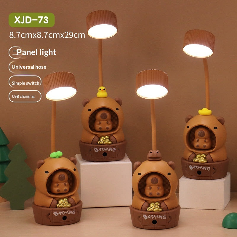 Cartoon Kappy Charging LED Pencil Sharpener Night Light Desk Ornament