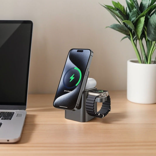 Electric Rotating Folding Multi-Function Magnetic Wireless Charging Stand