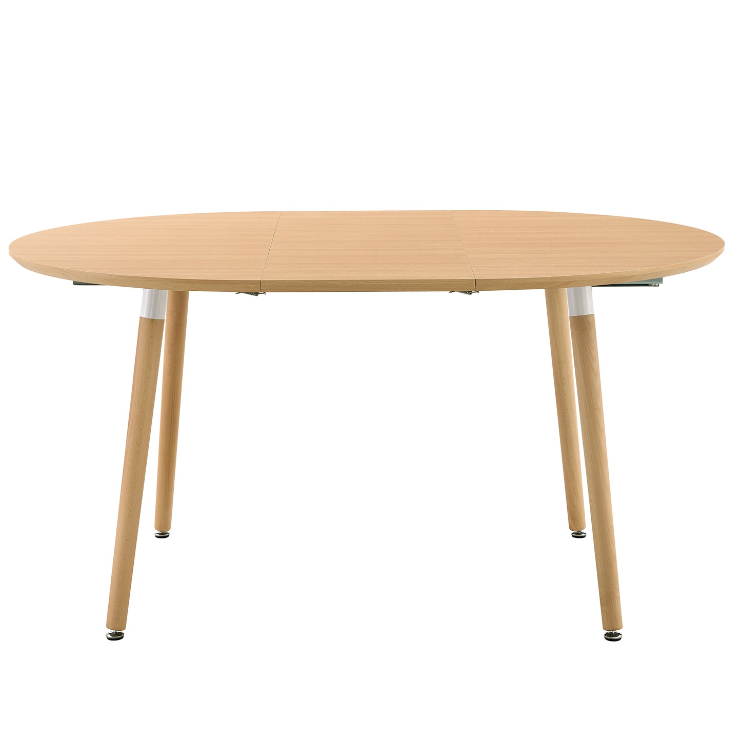 With A Clever Retractable Mechanism, The Wood Grain MDF Table Top And Light Wood Legs And Has A Smooth And Delicate Surface.The Unique Look Creates The Sleek Silhouette Of A Modern Home.