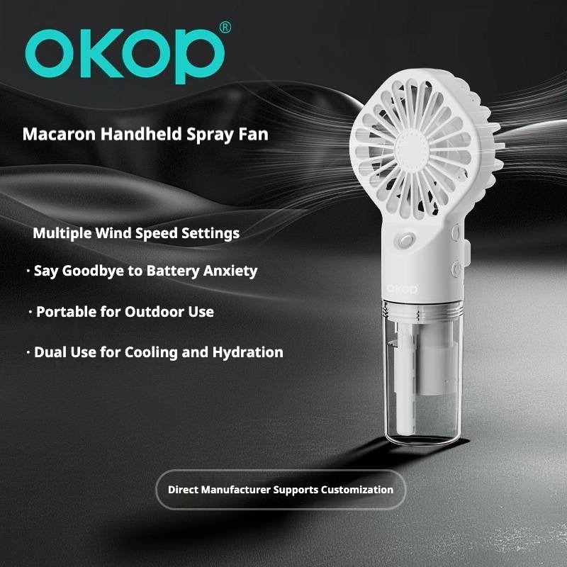 KP-F03 Best-Selling Handheld Misting Fan Portable Mini Rechargeable Fan With Humidifier Function In Stock