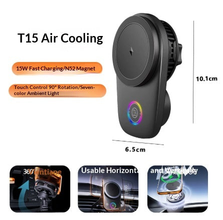 25W Magnetic Wireless Charging Holder For Air Vent