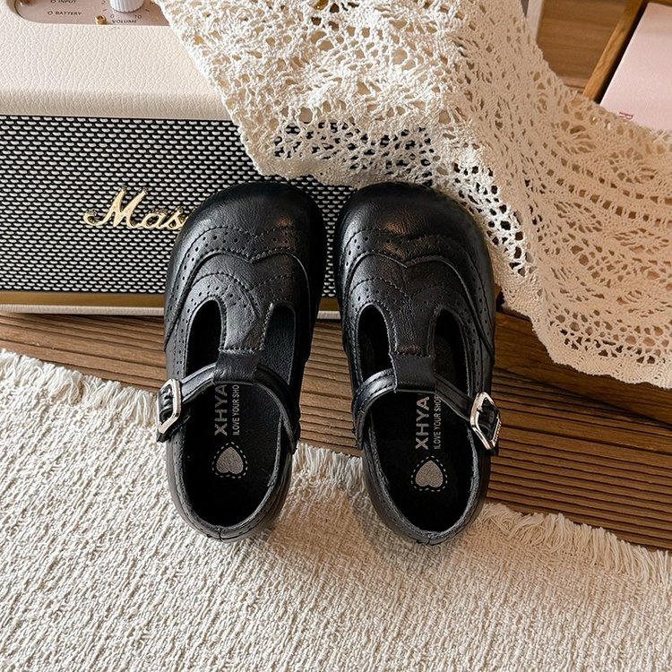 2026 New Spring Korean Academy Style Retro Square Toe Mary Jane Shoes, Buckle Flat Leather Loafers Casual Single Shoes For Girls