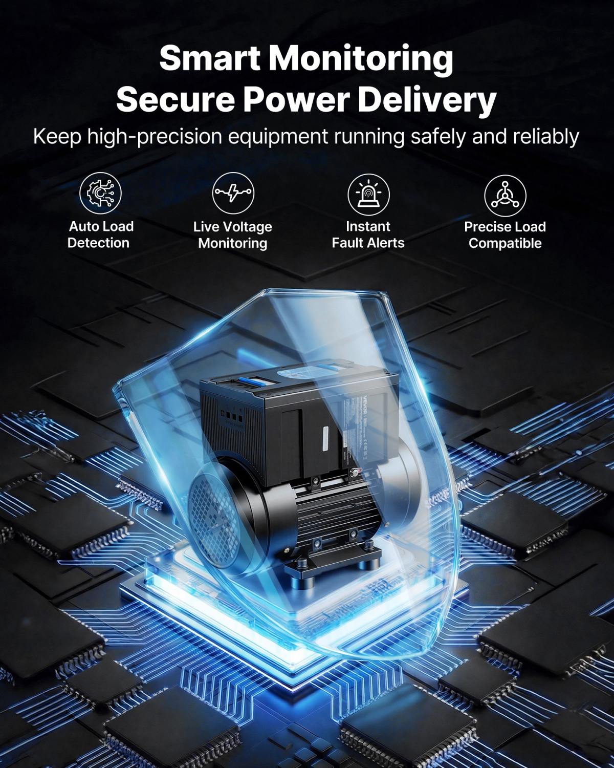 Single Phase To 3-Phase Rotary Converter, 5HP 14A 208-240V Input/Output Rotary Phase Converter - Expandable To Higher Horsepower For Heavy-Load Equipment