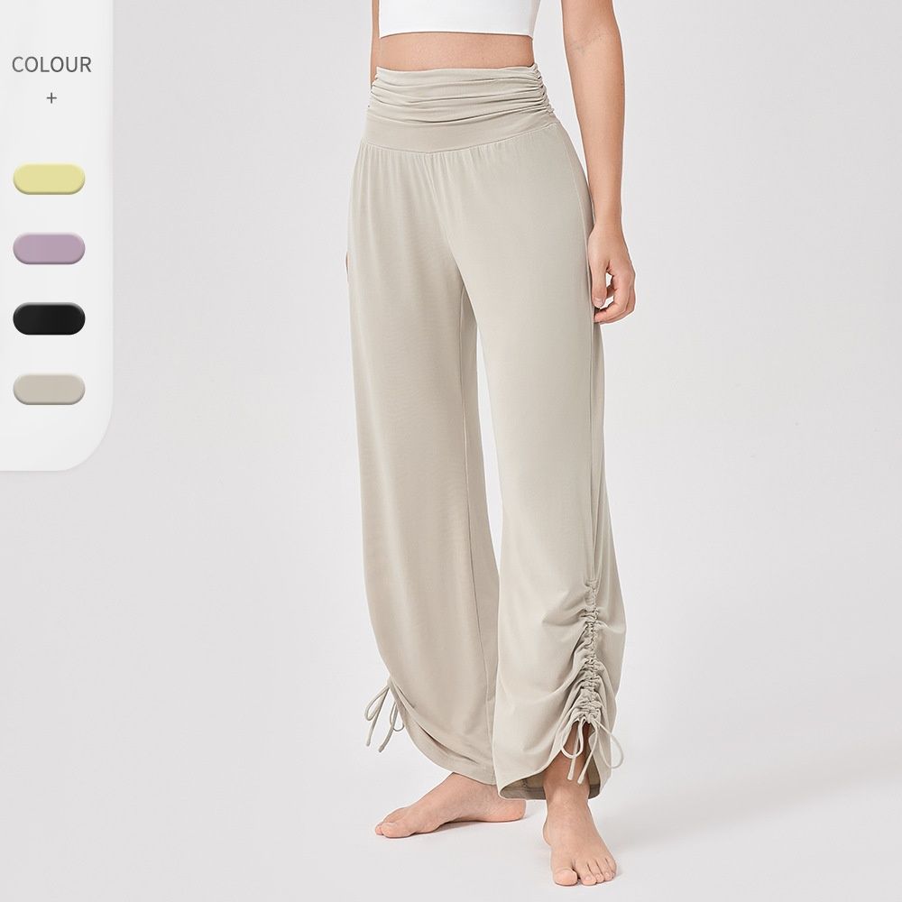 Women's Yoga High Waist Loose Wide Leg Pants Draping Soft And Breathable