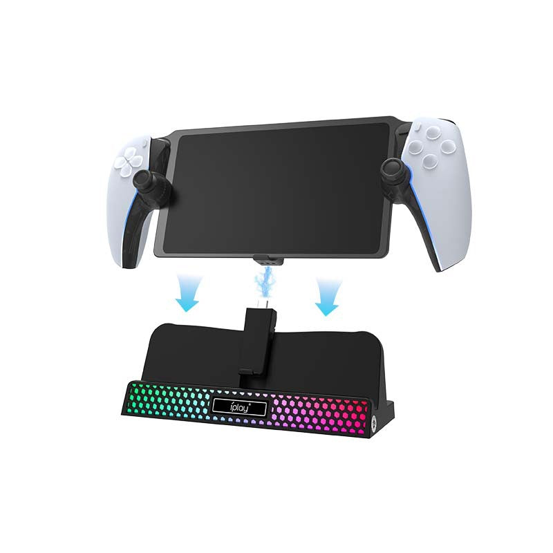 Game Machine Charging Base Single Fixed Charger Portable Stand With RGB Lamp