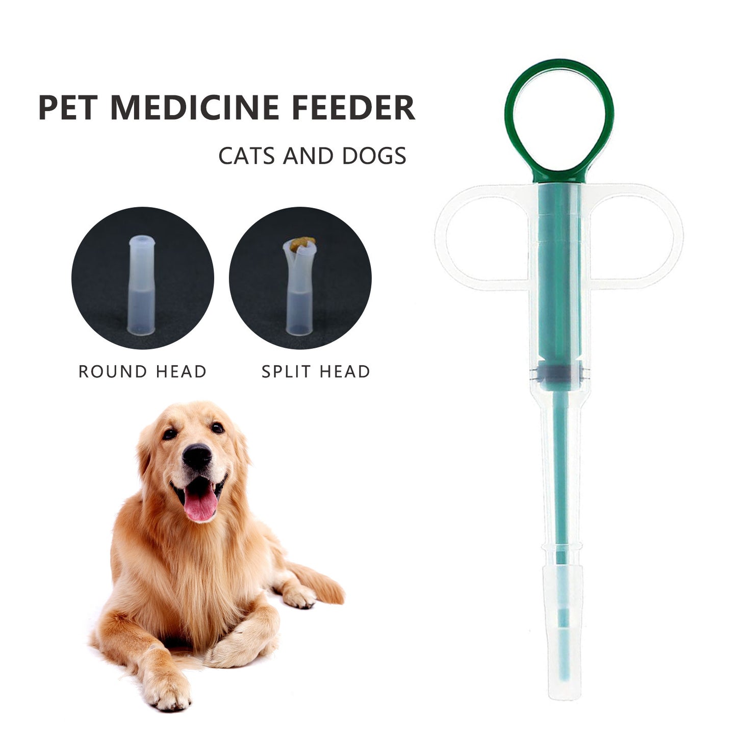 Pet Medication Dispenser Push-type Syringe Injector