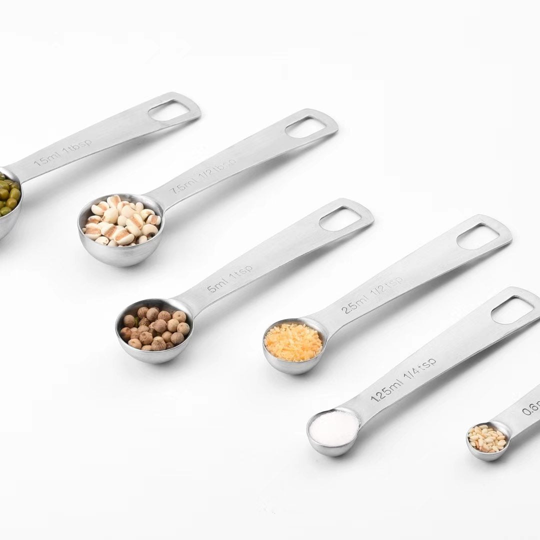 Stainless Steel Measuring Spoon Set With Markings Kitchen Tools