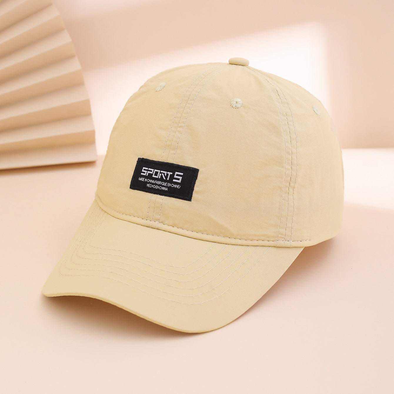 Korean Version Of A Simple Solid-color Embroidered Letter Quick-drying Baseball Cap With Adjustable Soft Top Sunshade Beanie Hat, Suitable For Outdoor Versatility