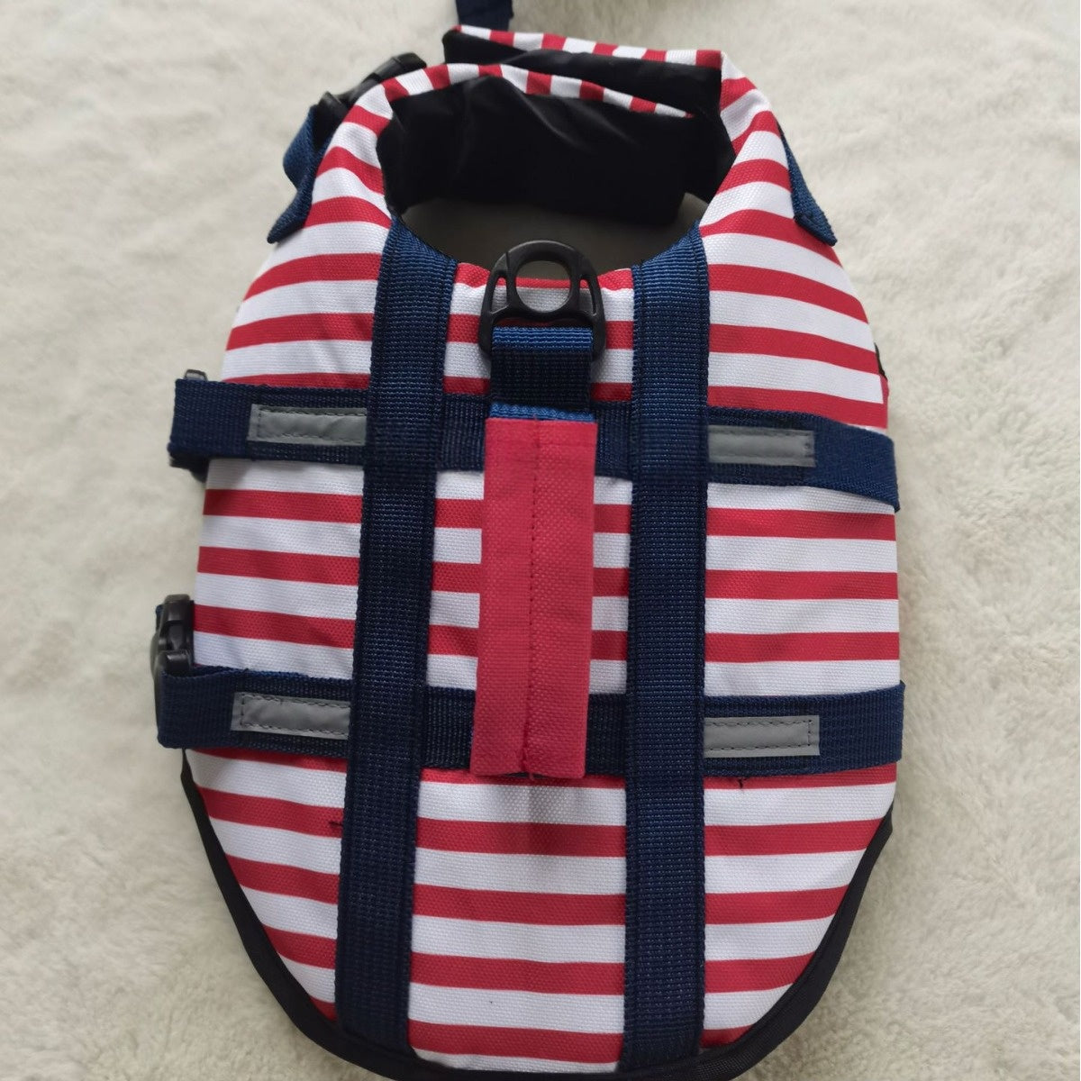 600D Oxford Cloth Digital-Print Striped Pet Life Jacket
