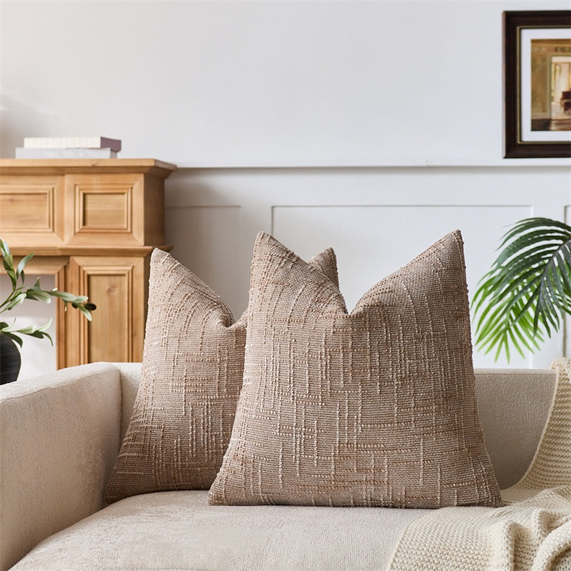 Bamboo-Section Chenille Home Throw Pillow