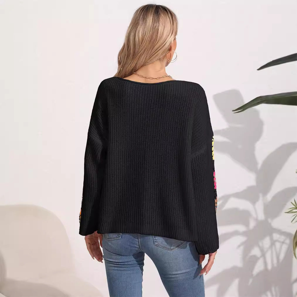 Beauty Clothing Round Neck Collar Pullover Sweater
