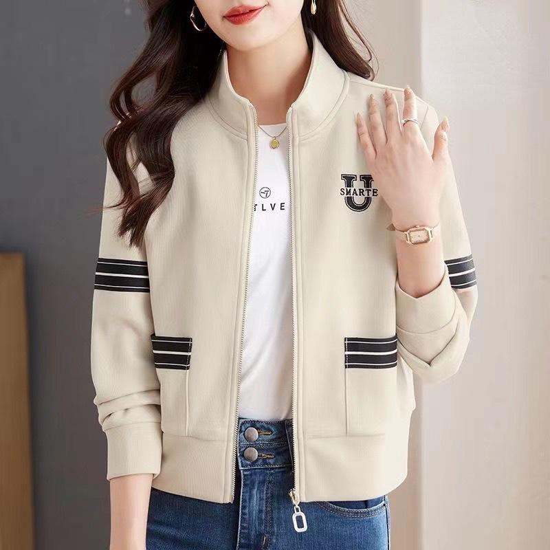 Button-Up Zipper Jacket For Women's Blouse In Korean Style Hooded Sweatshirt