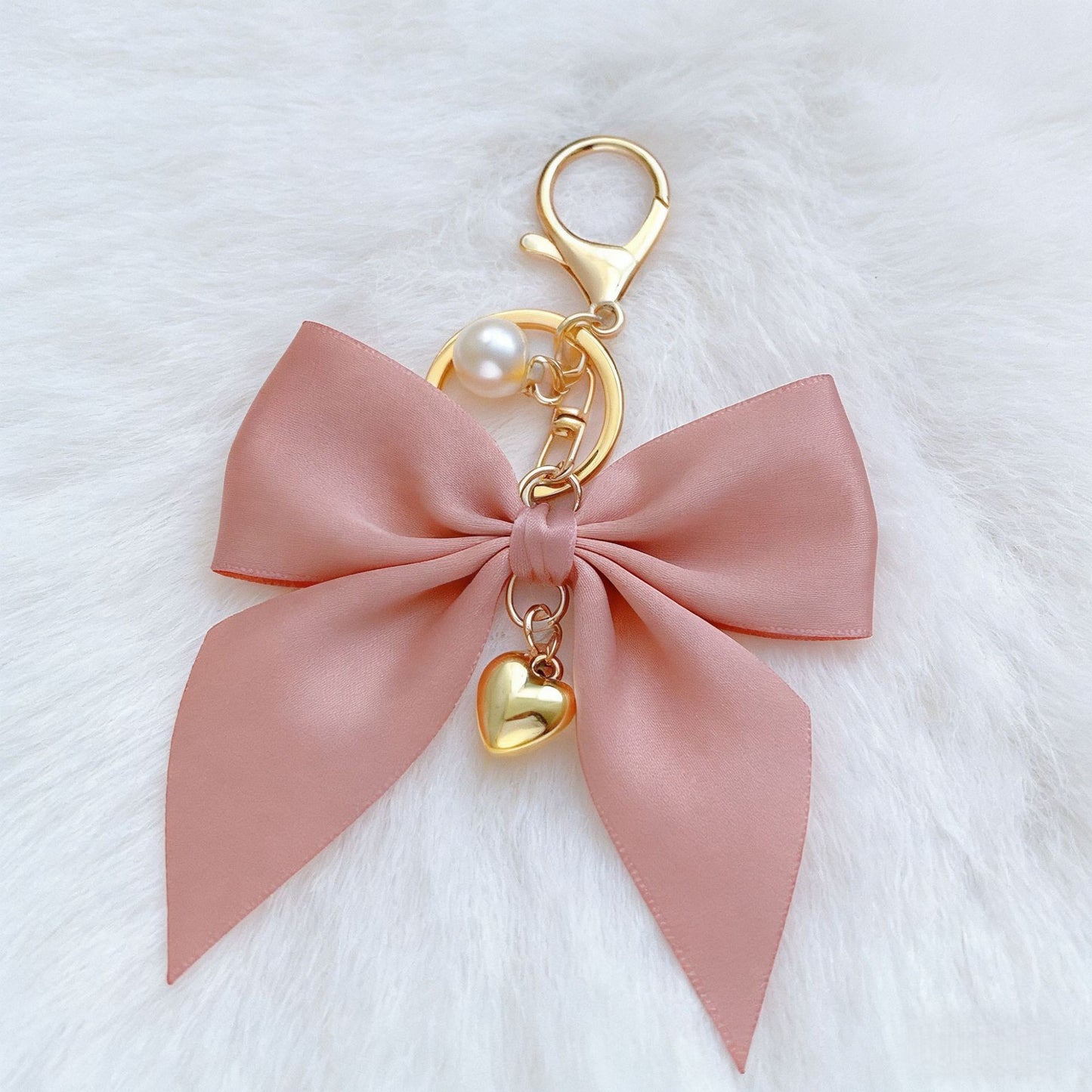 Korean-style Ribbon Bow Keychain Pendant Bag And Car Decoration