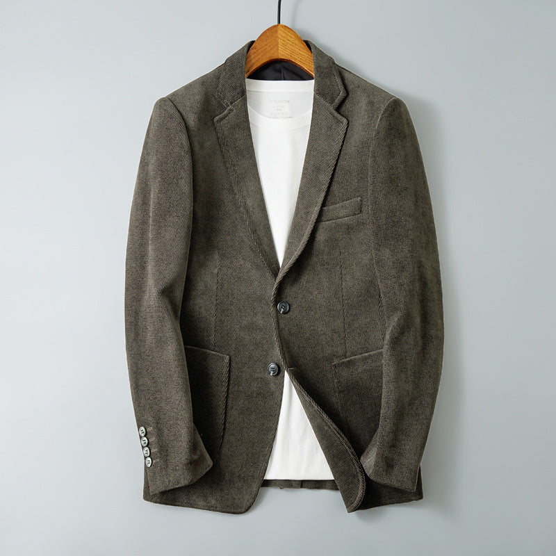 Slim-fit Single-breasted Jacket Korean Trendy Brand Suit Thickened Top