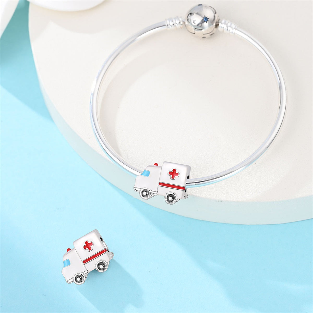 Silver-plated DIY Bead Bracelet Accessories
