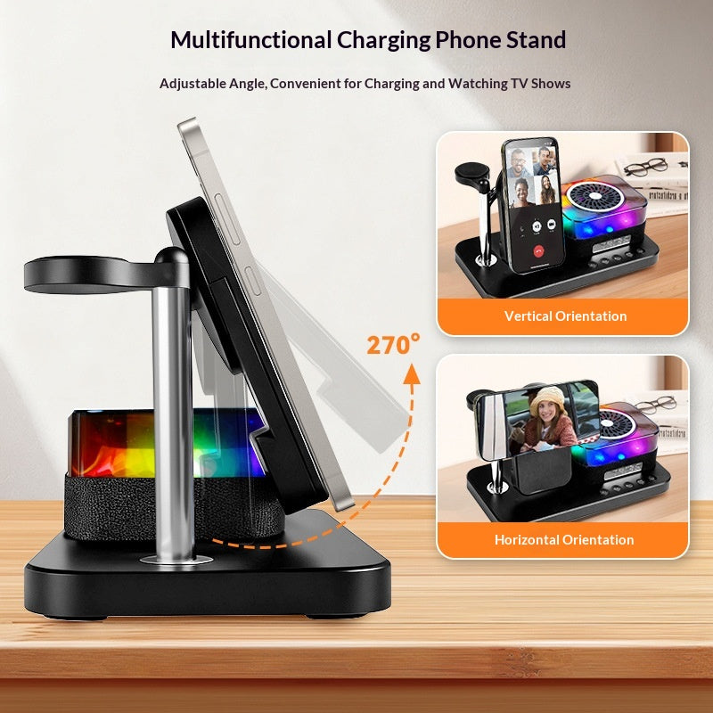 8-in-1 Magnetic Wireless Charging Stand With Multiple Functions