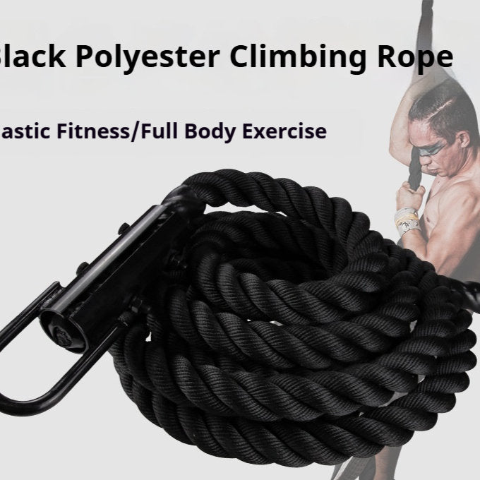 Black Polyester Climbing Rope Amazon Indooroutdoor Gym Fitness Training Rock-climbing Rope