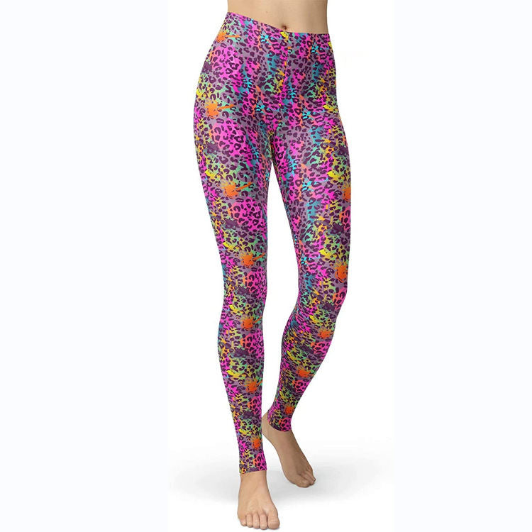 Multi-color Printing Slim Fit Hip Raise Slimming Plus Size Running Yoga Fitness Leggings