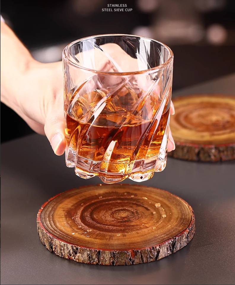 Solid Wood Coasters, Round Natural Wooden Stake Pads, Anti-slip And Heat-resistant Pads, Coffee Bar And Cocktail Coasters, Heat Insulation Pads, Tea Pads