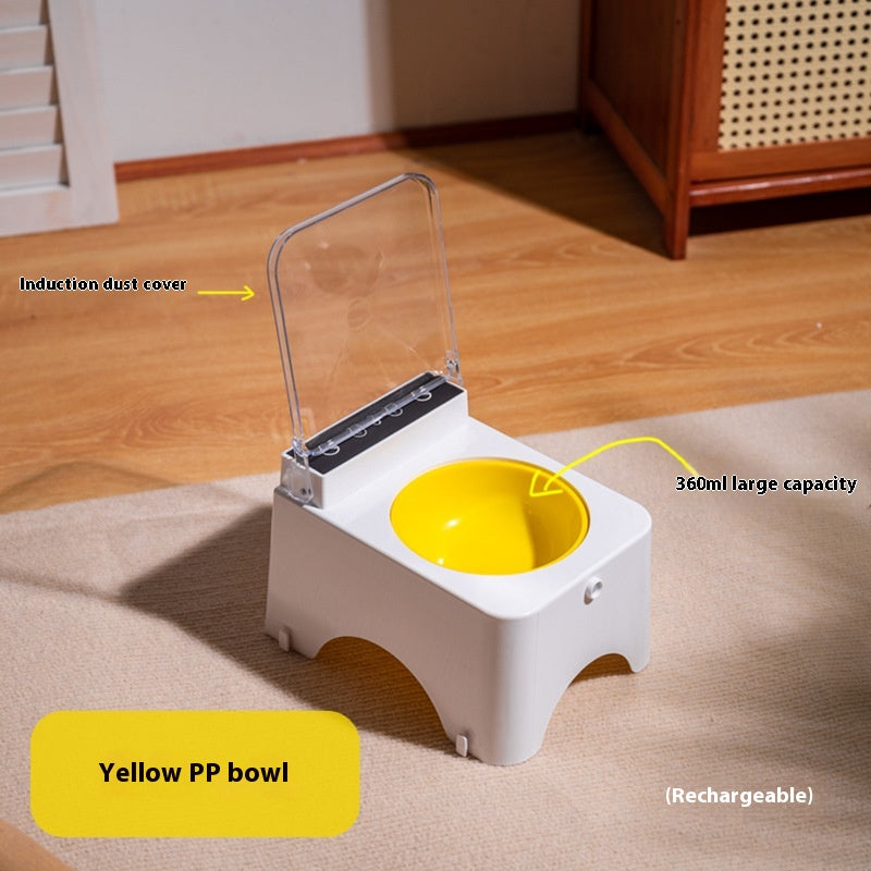 Smart Cat Feeder Automatic Lid Opens Closes Motion Detection Cordless