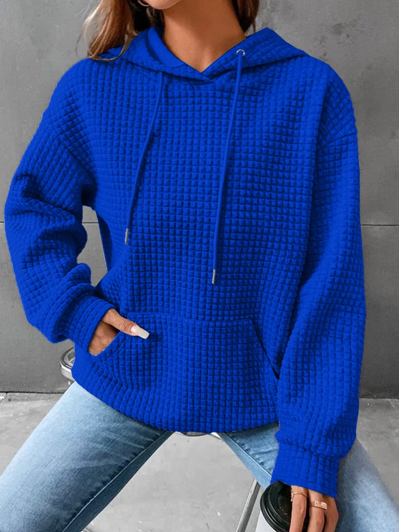 Women's Solid Color Crew Neck Long Sleeve Sweatshirt, New Arrival Elegant Basic Top For Autumn & Winter
