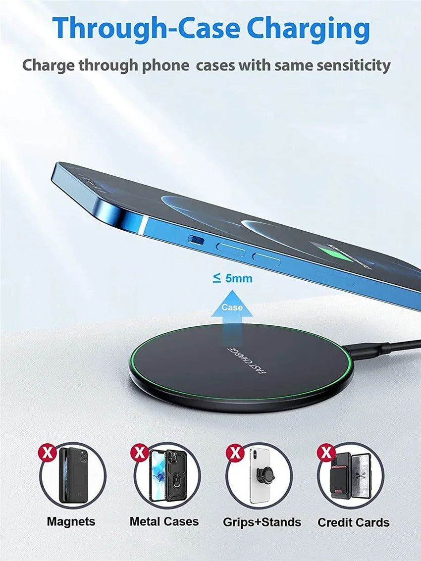 30W Fast Wireless Charger For 15 14 13 12 X Pro Max 8 Galaxy S23 Xiaomi Wireless Charging Station Chargers