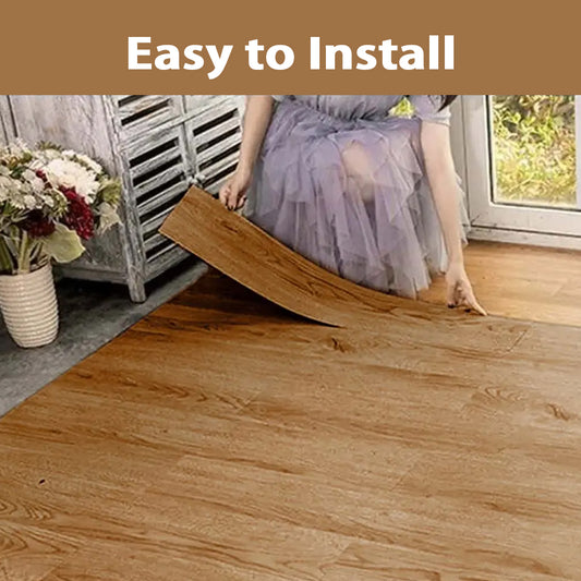 5m Floor Planks Tiles Self Adhesive Wood Effect Vinyl Flooring Kitchen Bathroom UK NEW