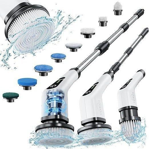 Multi-Functional Electric Cleaning Brush Set For Kitchen And Bathroom