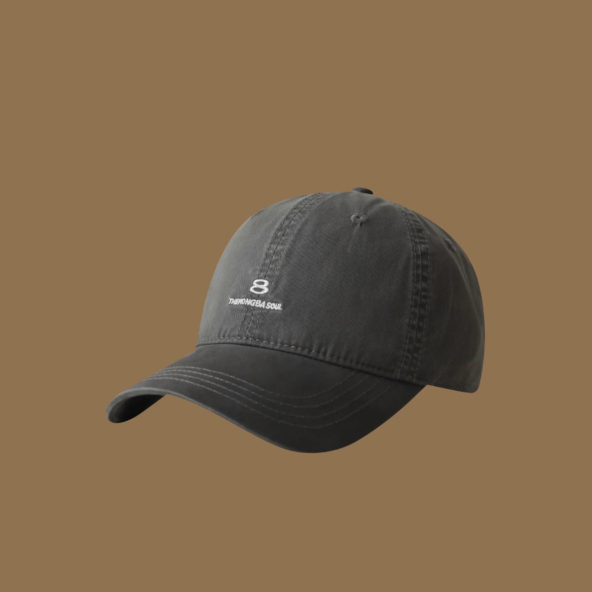 Men's And Women's Matching Solid-Color Embroidered Letters 8 Soft Top Adjustable Fashion Casual Baseball Cap Suitable For Outdoor Travel And Daily Use