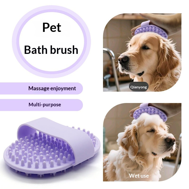 Pet Silicone Bath Brush Specialized Cleaning Tool For Cats And Dogs