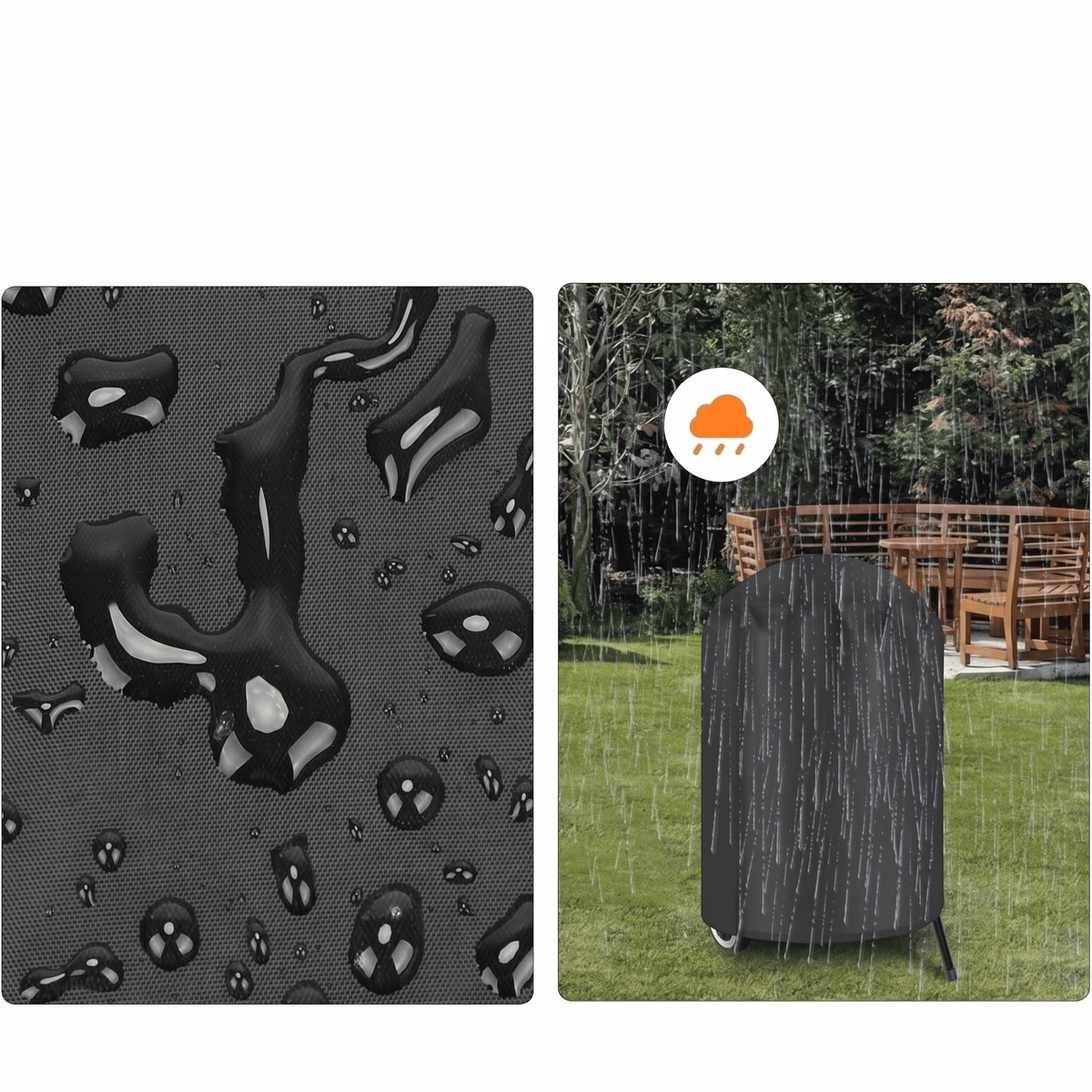 71×73 Cm Black Cover For Outdoor Grill, Storage Cover For Patio And Garden, Cover For Grill Accessories