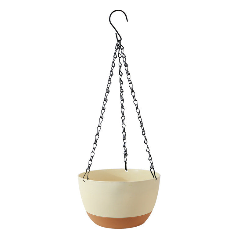 Thickened Resin Hanging Planter Basket Creative Vertical Pot For Pothos Succulents Durable Plastic Balcony Garden Decor