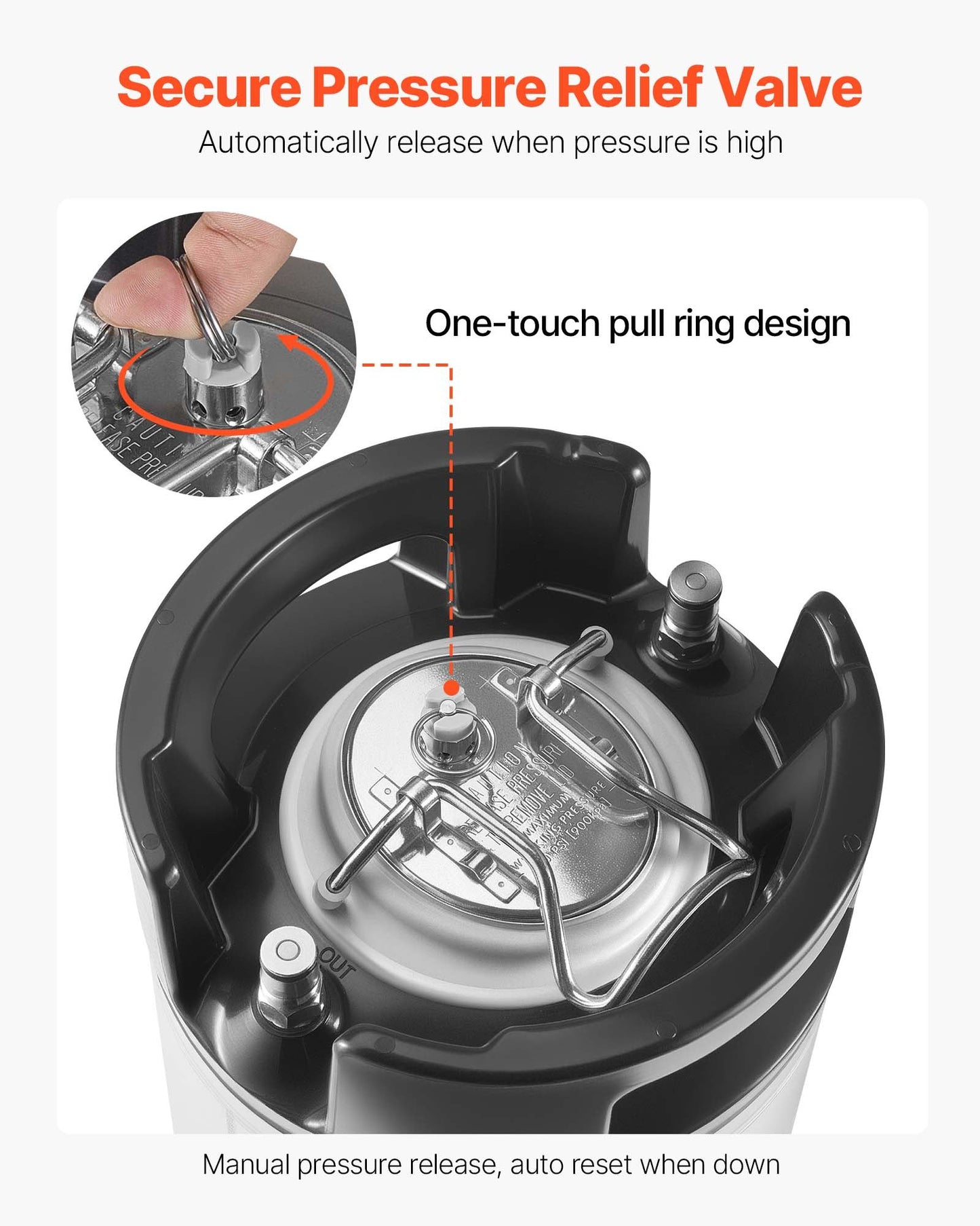 Corny Keg, 2.5 Gallon Ball Lock Keg, SUS304 Cold Brew Kegs With Dual Rubber Handles & Heavy-Duty Rubber Bottom, Brewing Equipment For Home Brewing Party, 2 PCS