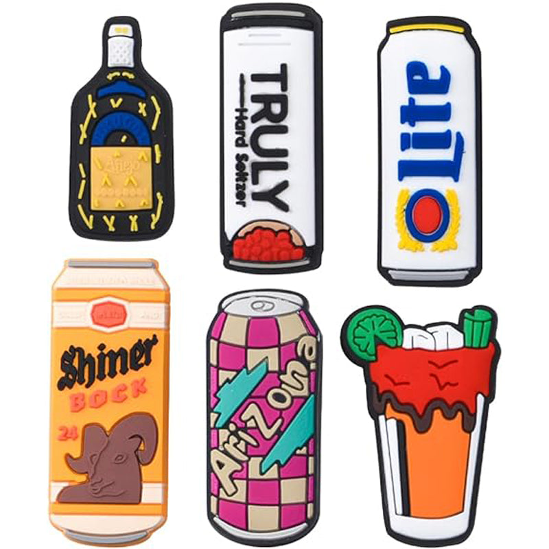 Random Lot Of 25 Pcs PVC Shoe Charms Different Food Candy And Drink Bottle Shoe Decoration