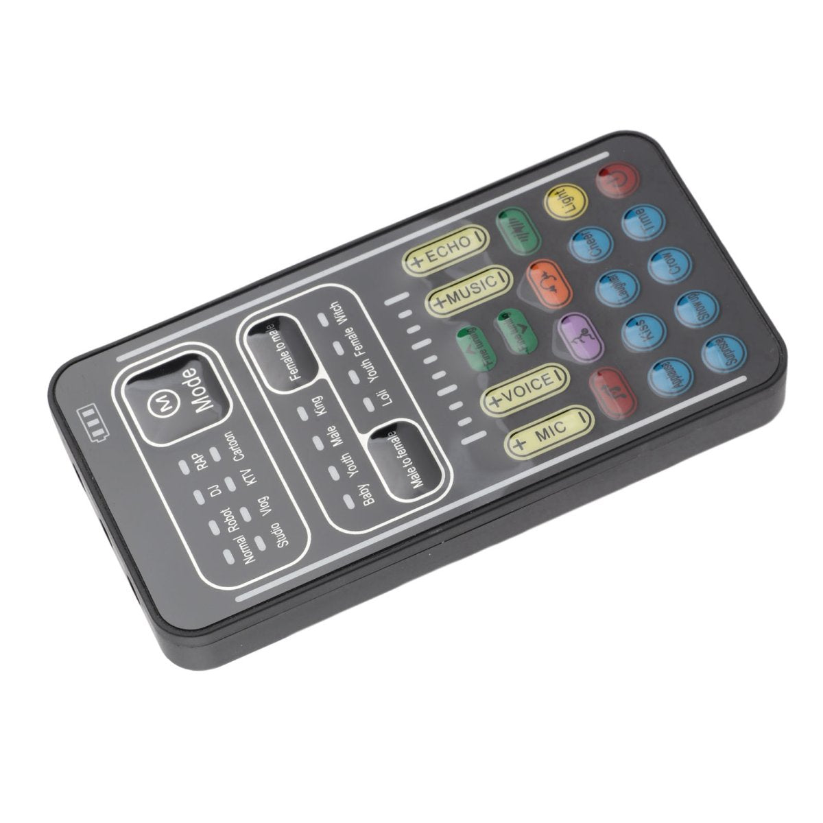 Voice Changer ABS Handheld Portable Multifunctional Sound Disguiser With 8 Sound Effects For Mobile Phone Computer Black