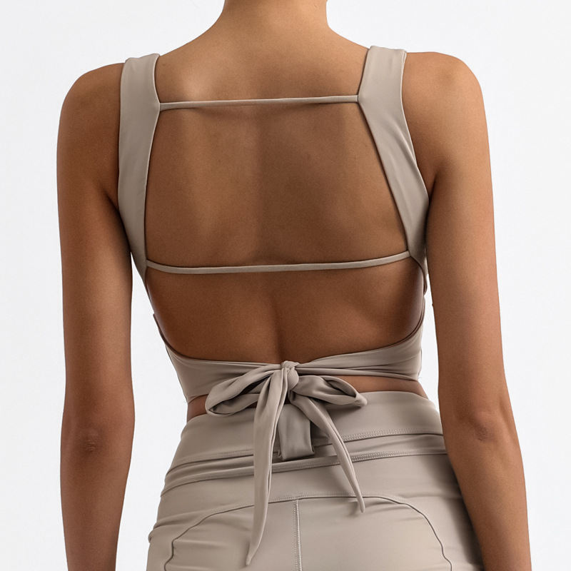 Quick-drying With Chest Pad Nude Feel Yoga Straps Top