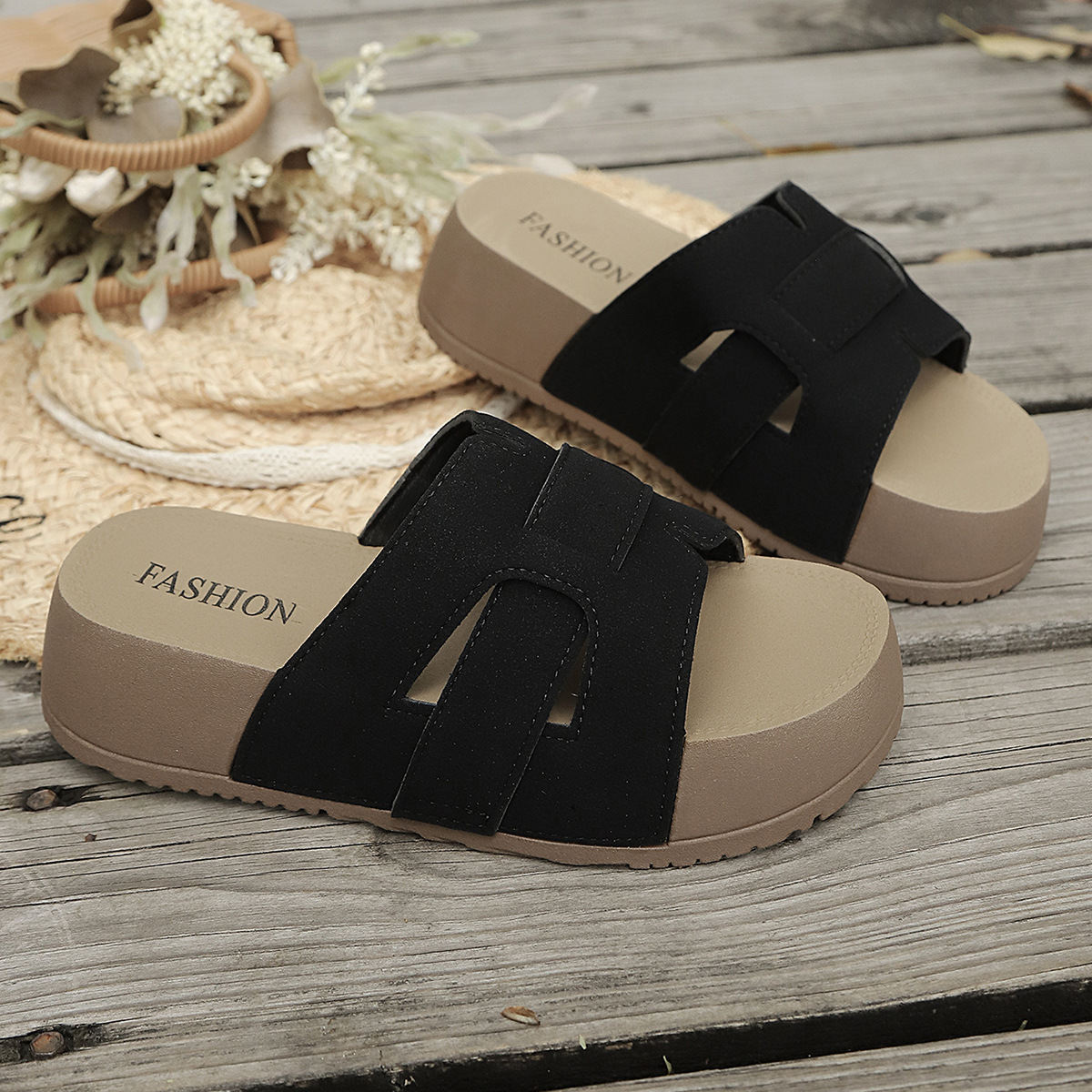 Womens Trendy Thick Soled Mule Sandals For Casual Outdoor Wear
