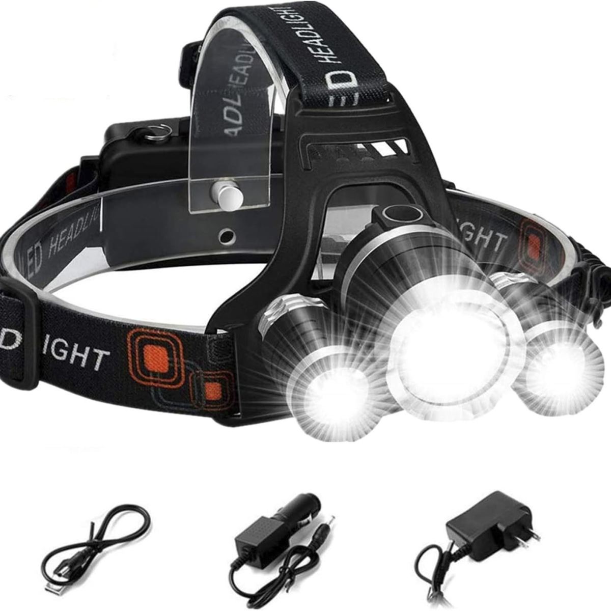 High-Power LED Headlamp Aircraft-Style Outdoor Waterproof With Bright Light