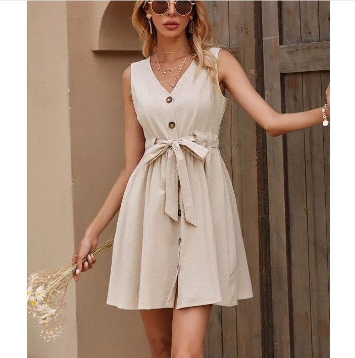 New Womens Fashion Casual Vest Dress
