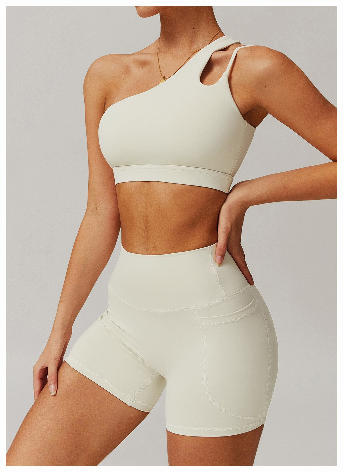 Irregular-Strap Running And Fitness Tank Top