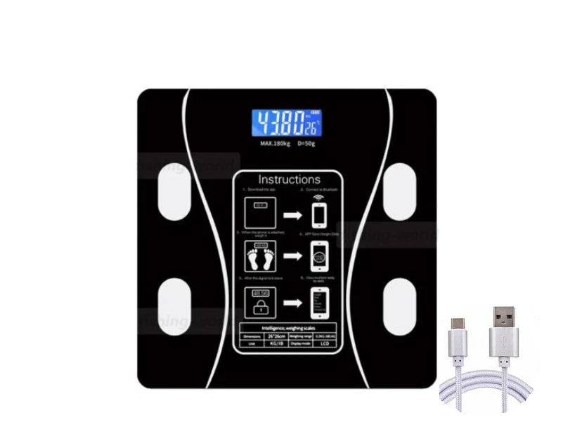 Bluetooth Body Fat Scale - Black