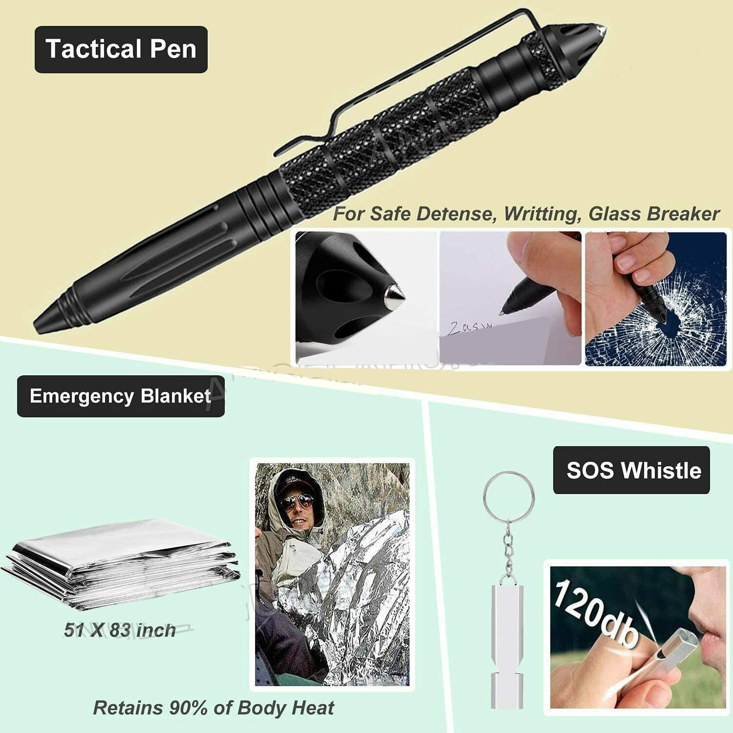 32 In 1 Emergency Survival Equipment Kit Camping SOS Tool Sports Tactical Hiking