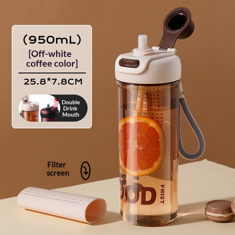 Portable Summer Flower Tea And Fruit Tea Plastic Cup